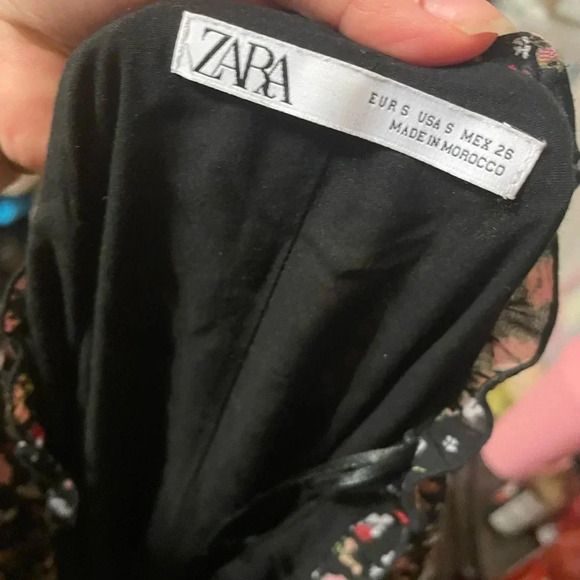 ZARA FLORAL BABYDOLL BOHEMIAN COTTAGE DRESS - Picture 4 of 7